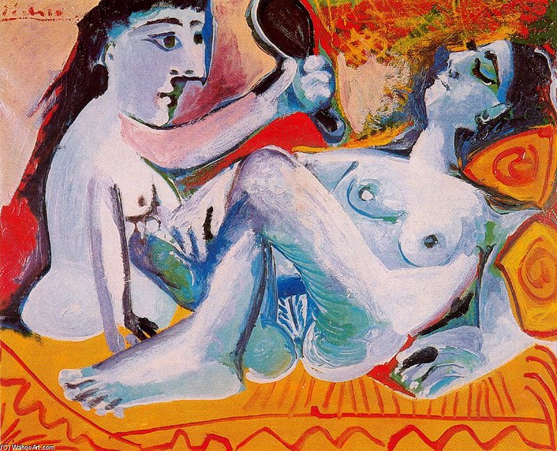 Wikioo.org – La Enciclopedia de las Bellas Artes - Pintura, Obras de arte de Pablo Picasso - los dos amigos 1