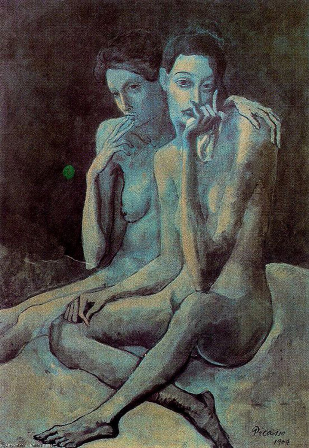 WikiOO.org - Енциклопедия за изящни изкуства - Живопис, Произведения на изкуството Pablo Picasso - The two friends