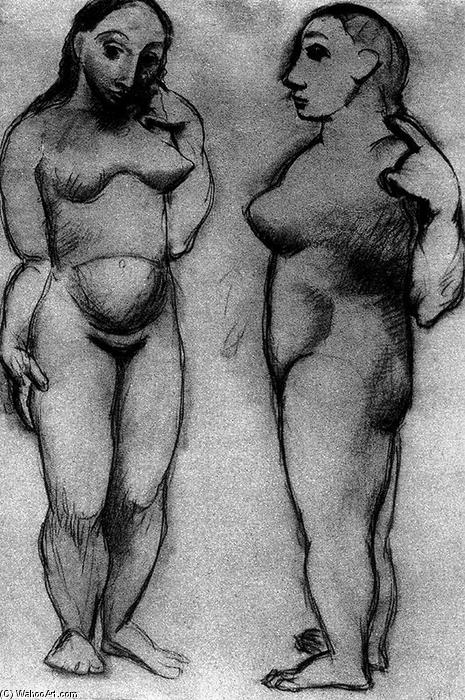 WikiOO.org - Encyclopedia of Fine Arts - Lukisan, Artwork Pablo Picasso - Two naked women