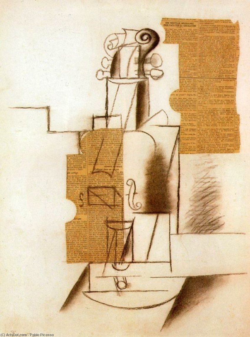 Wikioo.org - The Encyclopedia of Fine Arts - Painting, Artwork by Pablo Picasso - Violin 1