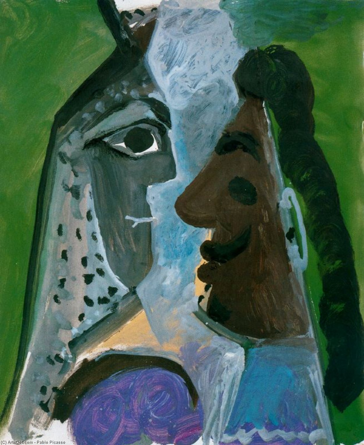 Wikioo.org - The Encyclopedia of Fine Arts - Painting, Artwork by Pablo Picasso - Woman and man
