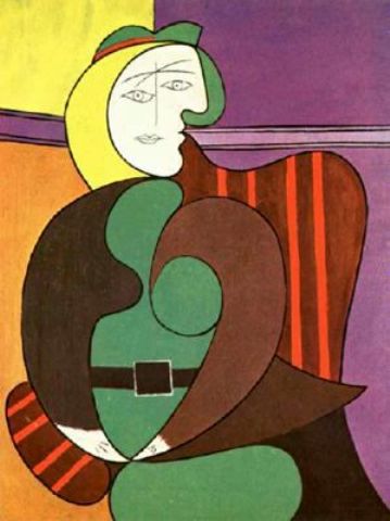 Wikioo.org - The Encyclopedia of Fine Arts - Painting, Artwork by Pablo Picasso - Woman with flower