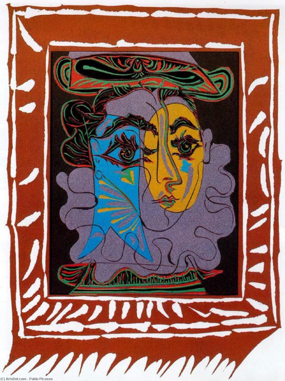 WikiOO.org - Εγκυκλοπαίδεια Καλών Τεχνών - Ζωγραφική, έργα τέχνης Pablo Picasso - Woman with hat