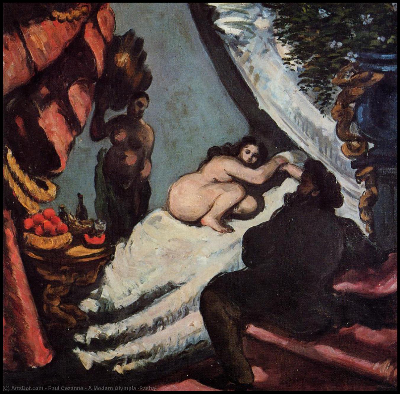 WikiOO.org – 美術百科全書 - 繪畫，作品 Paul Cezanne - 一个现代的奥林匹亚（帕夏）