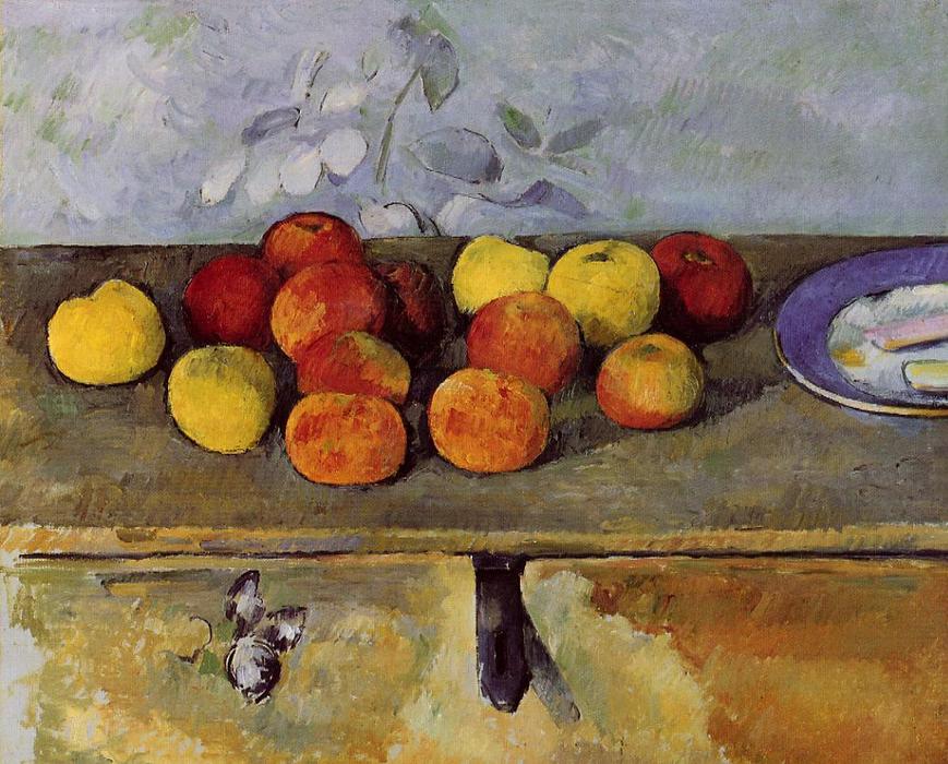 WikiOO.org - Enciclopedia of Fine Arts - Pictura, lucrări de artă Paul Cezanne - Apples and Biscuits