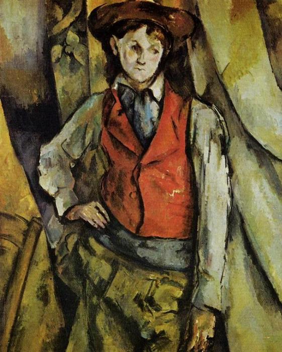 Wikioo.org - The Encyclopedia of Fine Arts - Painting, Artwork by Paul Cezanne - Boy in a Red Vest 1