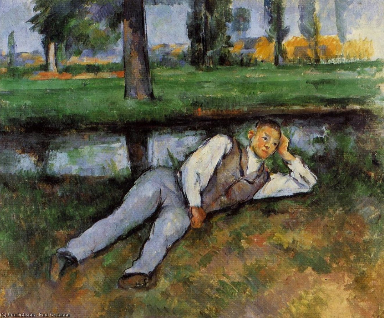 WikiOO.org - Güzel Sanatlar Ansiklopedisi - Resim, Resimler Paul Cezanne - Boy Resting