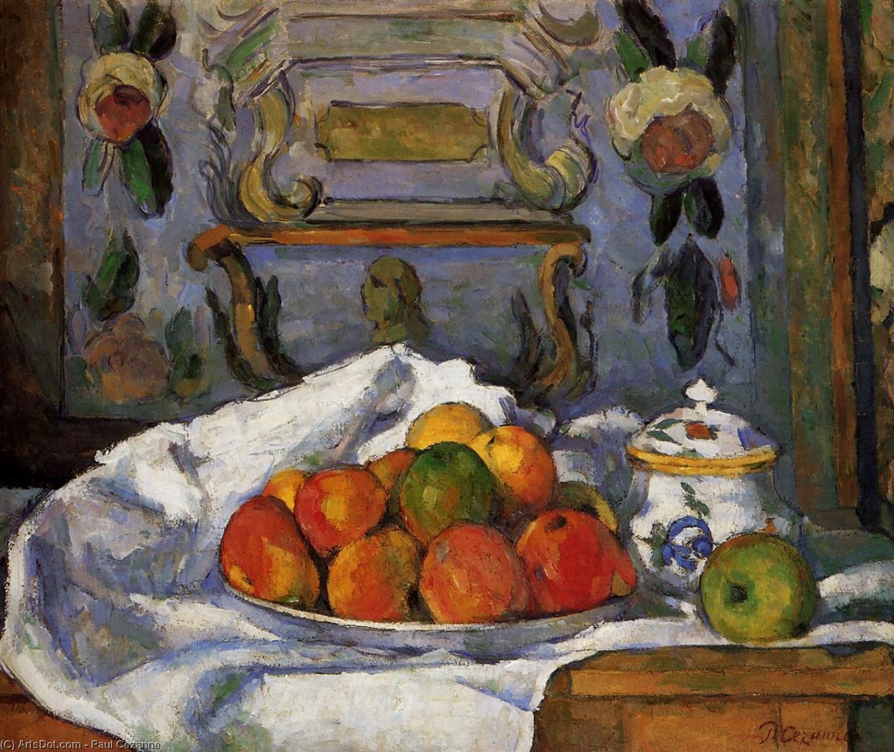 Wikioo.org - The Encyclopedia of Fine Arts - Painting, Artwork by Paul Cezanne - Dish of Apples