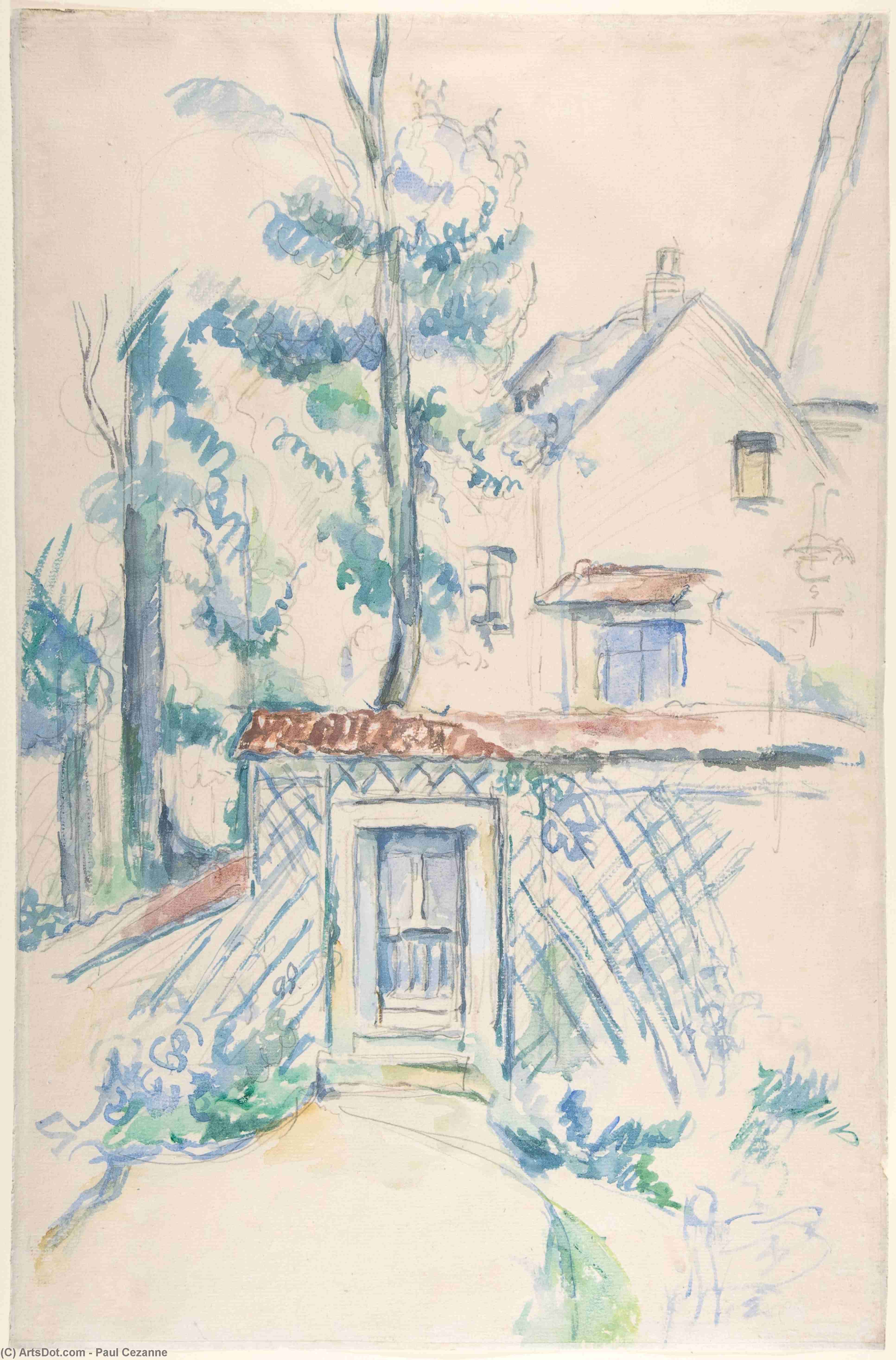WikiOO.org - Енциклопедія образотворчого мистецтва - Живопис, Картини
 Paul Cezanne - Entrée de Jardin