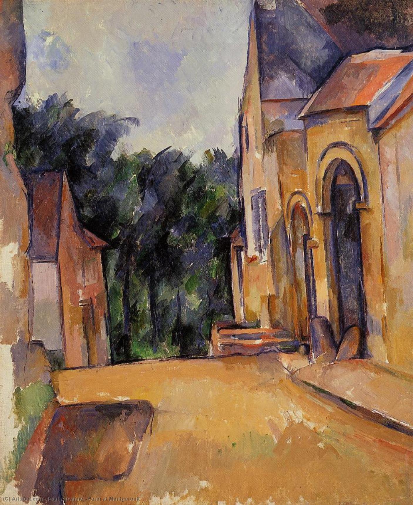 WikiOO.org - Encyclopedia of Fine Arts - Maleri, Artwork Paul Cezanne - Farm at Montgeroult