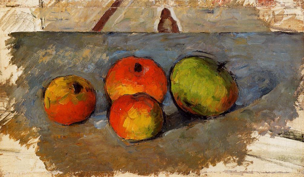 WikiOO.org - 백과 사전 - 회화, 삽화 Paul Cezanne - Four Apples