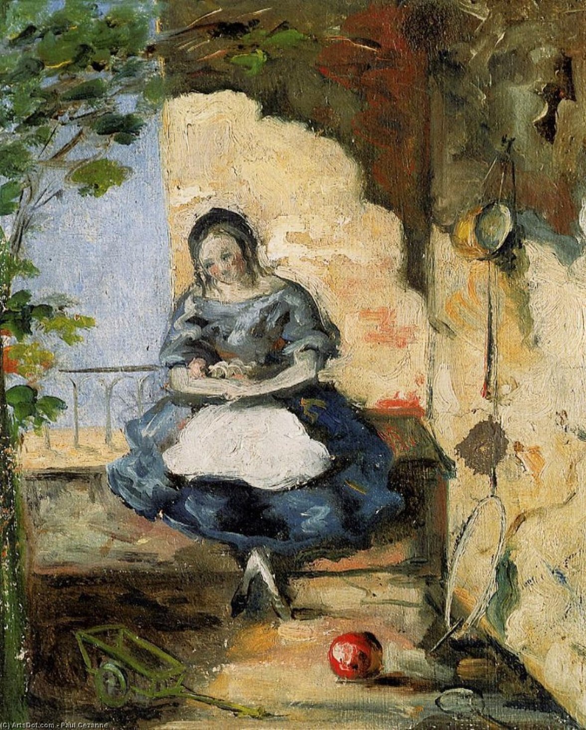 WikiOO.org - אנציקלופדיה לאמנויות יפות - ציור, יצירות אמנות Paul Cezanne - Girl