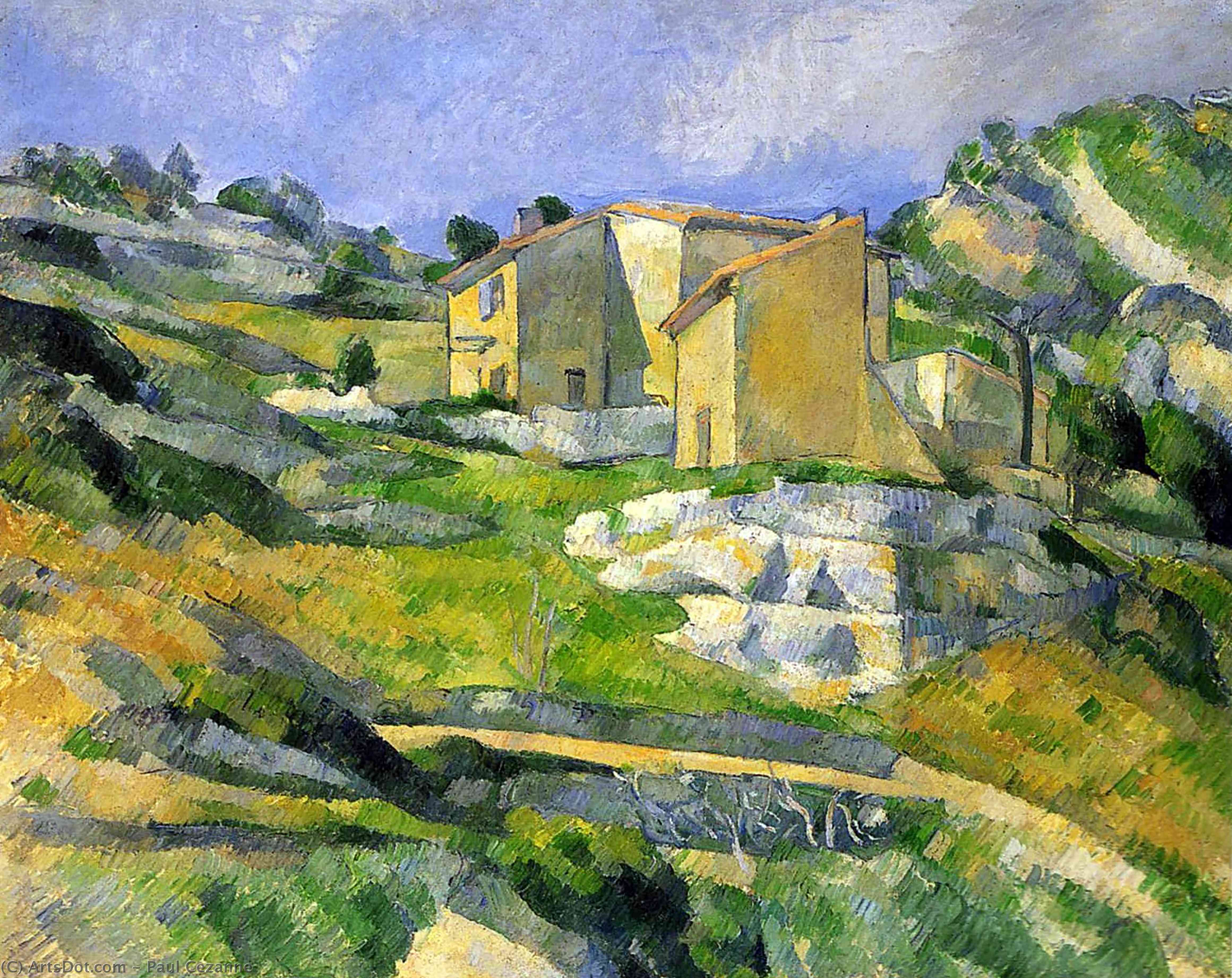 WikiOO.org - Enciclopédia das Belas Artes - Pintura, Arte por Paul Cezanne - Houses in Provence - the Riaux Valley near L'Estaque