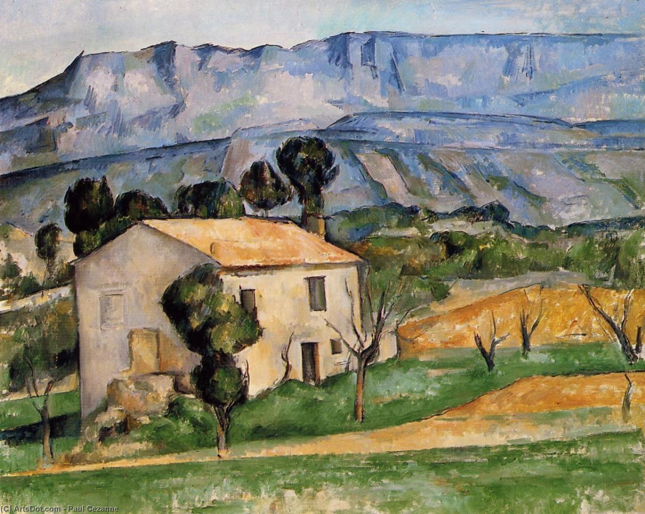 WikiOO.org - 백과 사전 - 회화, 삽화 Paul Cezanne - Houses in Provence, near Gardanne