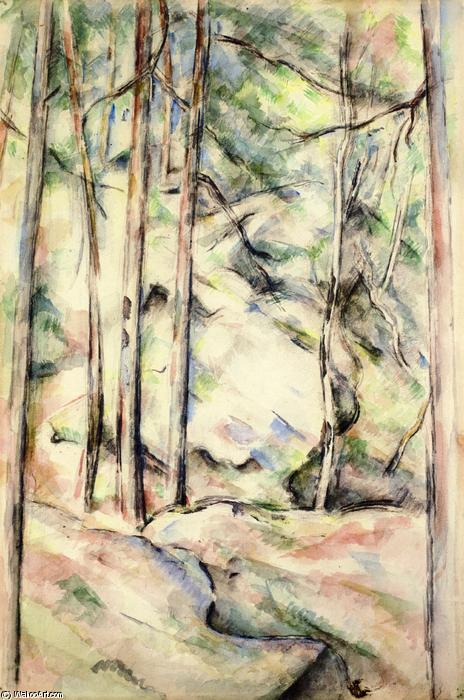 WikiOO.org - Енциклопедия за изящни изкуства - Живопис, Произведения на изкуството Paul Cezanne - In the Woods 3