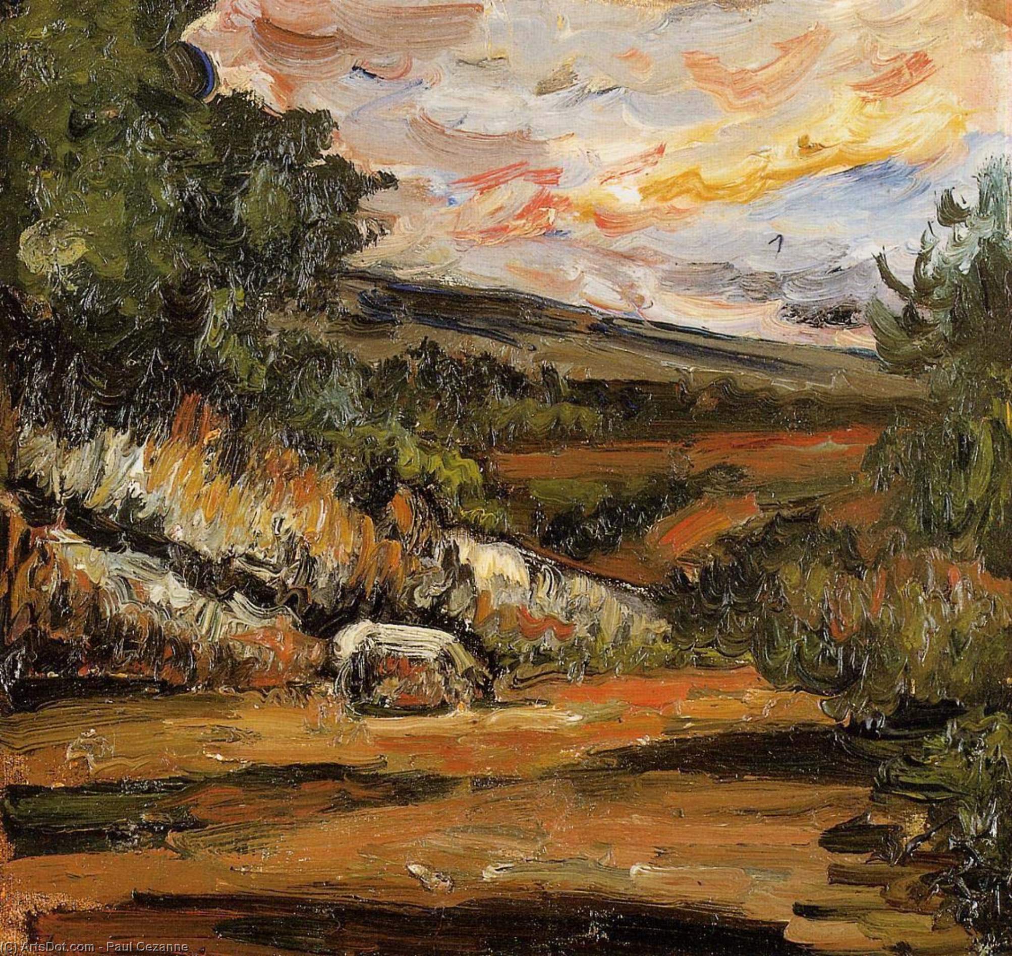 Wikioo.org - The Encyclopedia of Fine Arts - Painting, Artwork by Paul Cezanne - Landscape