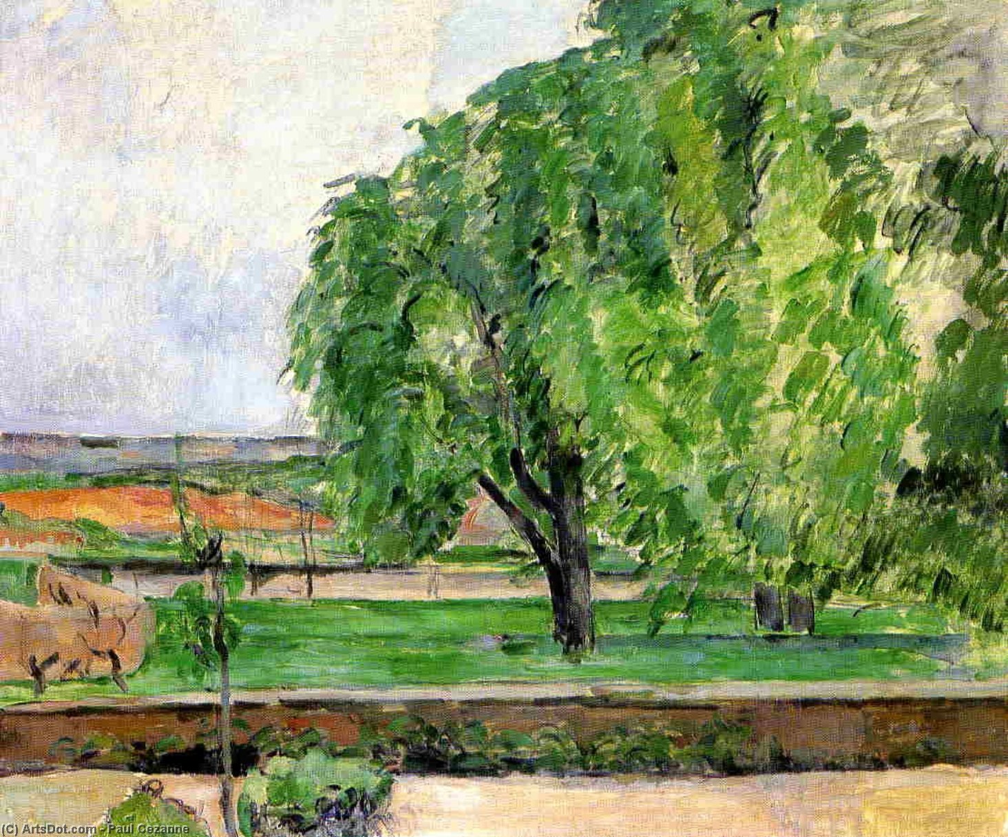 WikiOO.org - Encyclopedia of Fine Arts - Maleri, Artwork Paul Cezanne - Landscape at the Jas de Bouffin