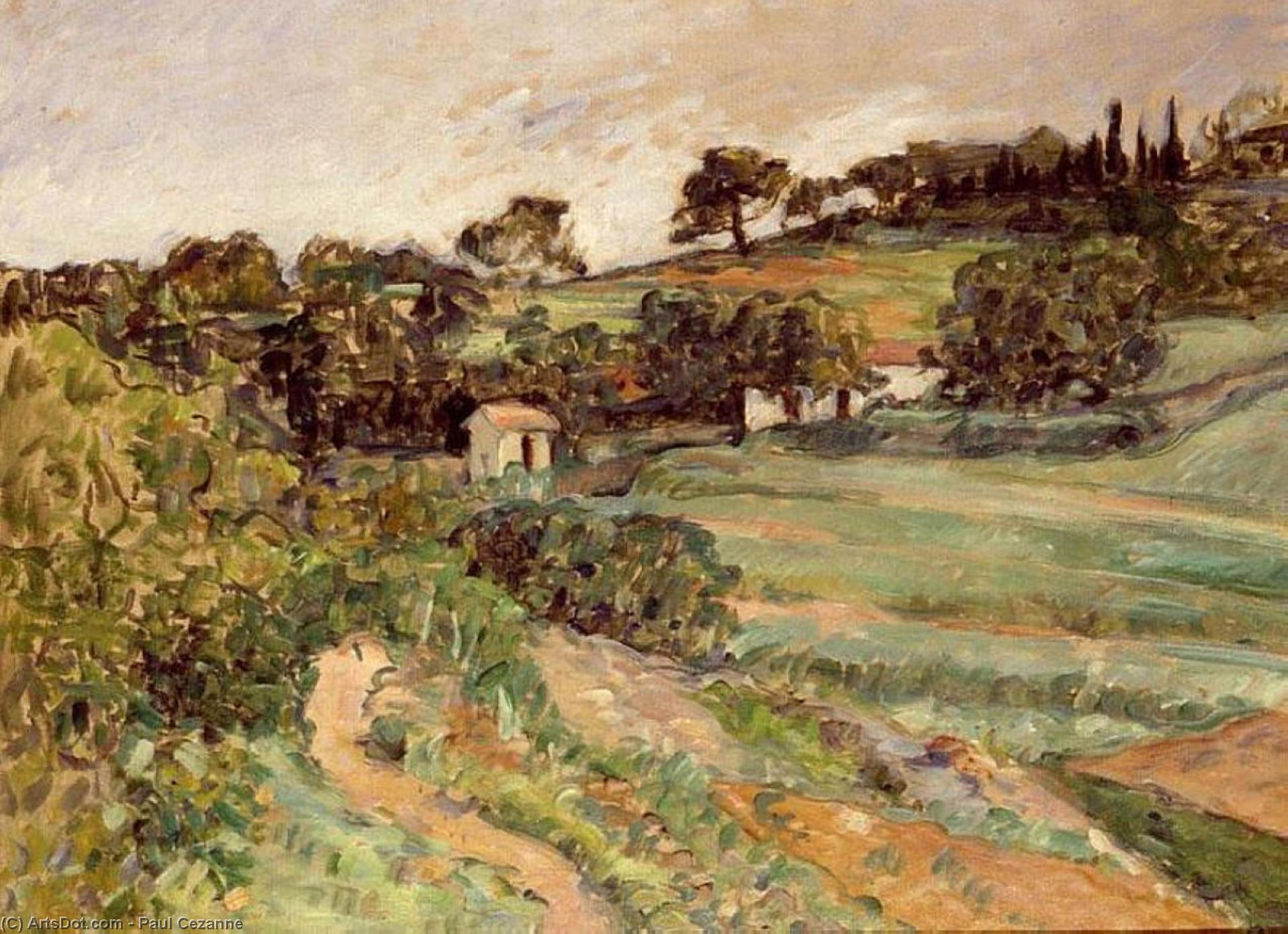 WikiOO.org - Güzel Sanatlar Ansiklopedisi - Resim, Resimler Paul Cezanne - Landscape in Provence