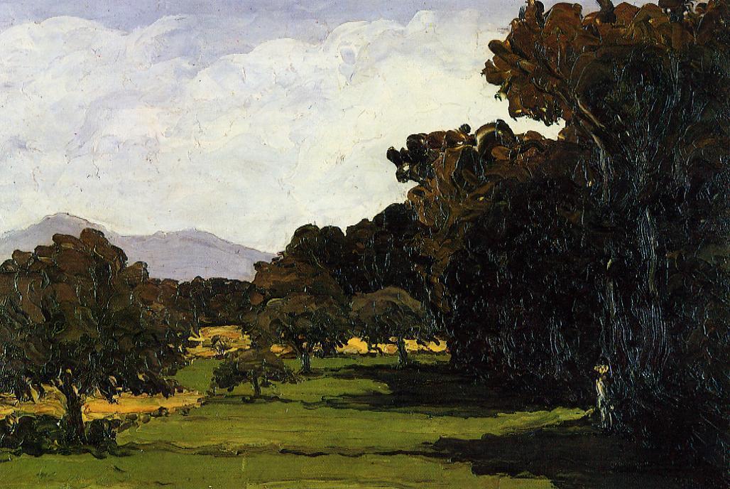 Wikioo.org - สารานุกรมวิจิตรศิลป์ - จิตรกรรม Paul Cezanne - Landscape near Aix-en-Provence