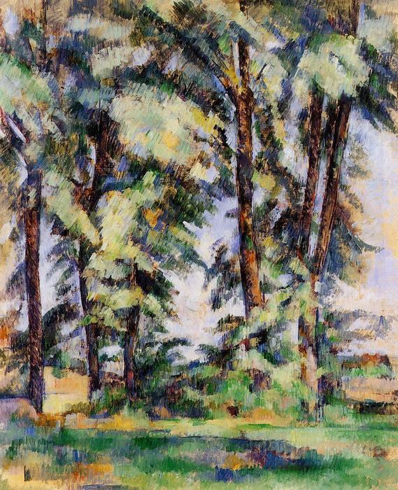 WikiOO.org - אנציקלופדיה לאמנויות יפות - ציור, יצירות אמנות Paul Cezanne - Large Trees at Jas de Bouffan
