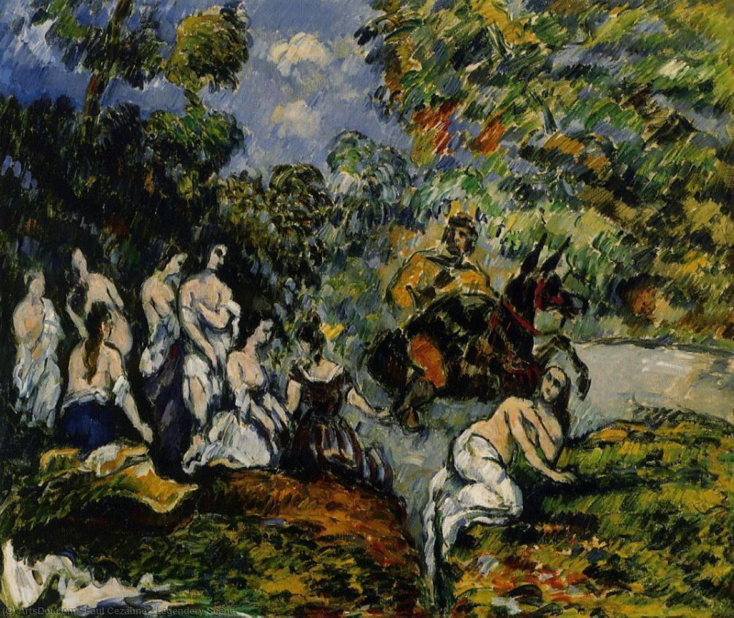 WikiOO.org - Енциклопедія образотворчого мистецтва - Живопис, Картини
 Paul Cezanne - Legendery Scene