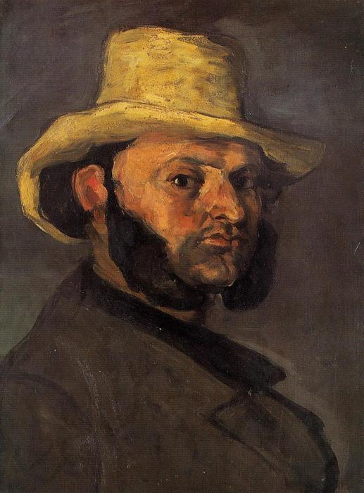 WikiOO.org – 美術百科全書 - 繪畫，作品 Paul Cezanne - 男子草帽
