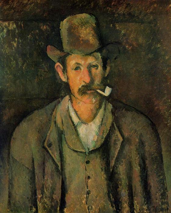 Wikioo.org - สารานุกรมวิจิตรศิลป์ - จิตรกรรม Paul Cezanne - Man with a Pipe 1