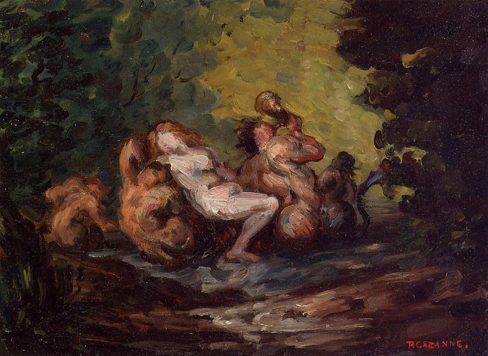 WikiOO.org - Encyclopedia of Fine Arts - Maľba, Artwork Paul Cezanne - Neried and Tritons
