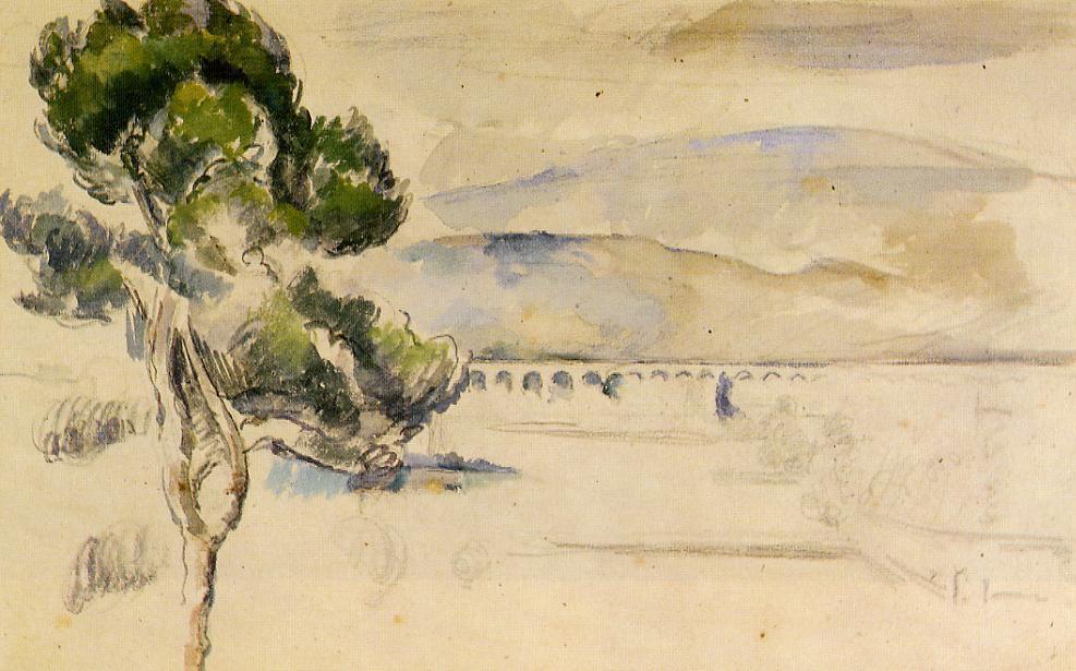 WikiOO.org - Encyclopedia of Fine Arts - Maľba, Artwork Paul Cezanne - Pine Tree in the Arc Valley