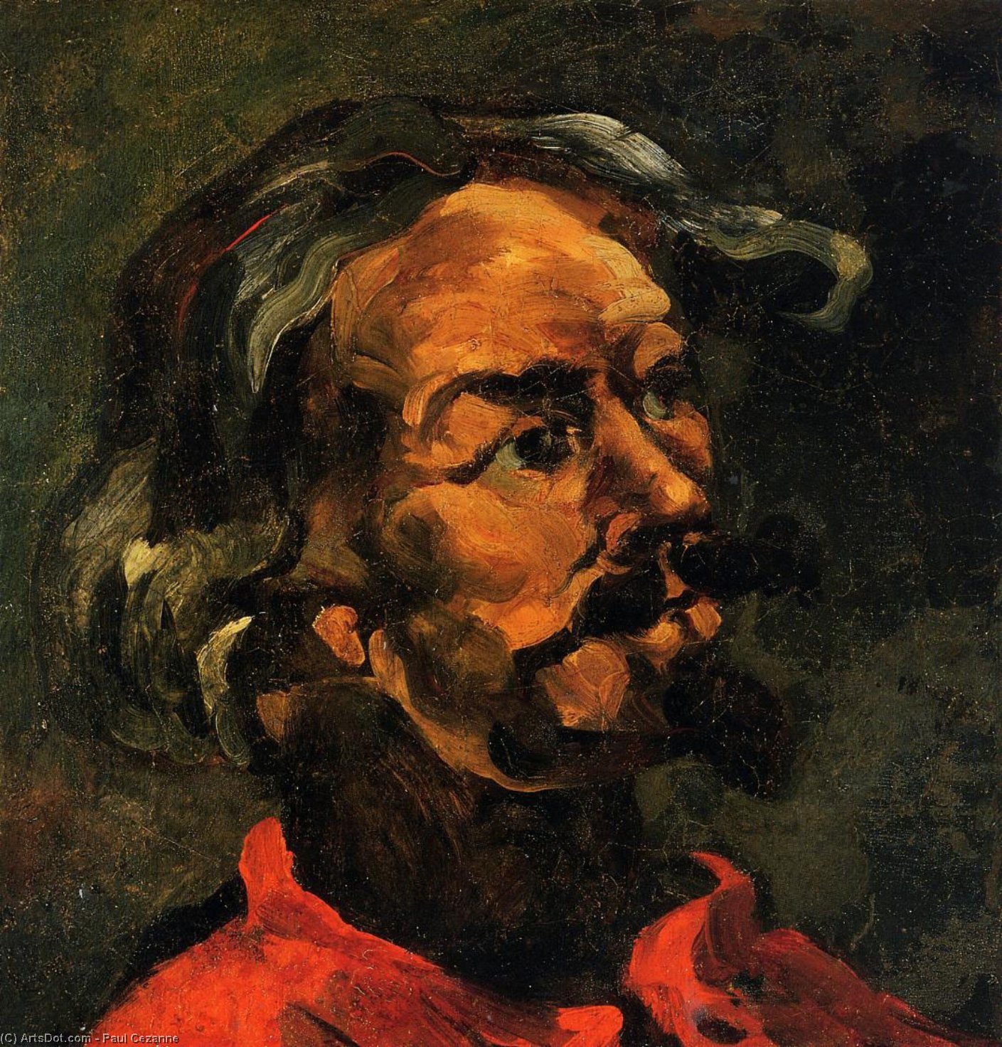 Wikoo.org - موسوعة الفنون الجميلة - اللوحة، العمل الفني Paul Cezanne - Portrait of Achille Emperaire