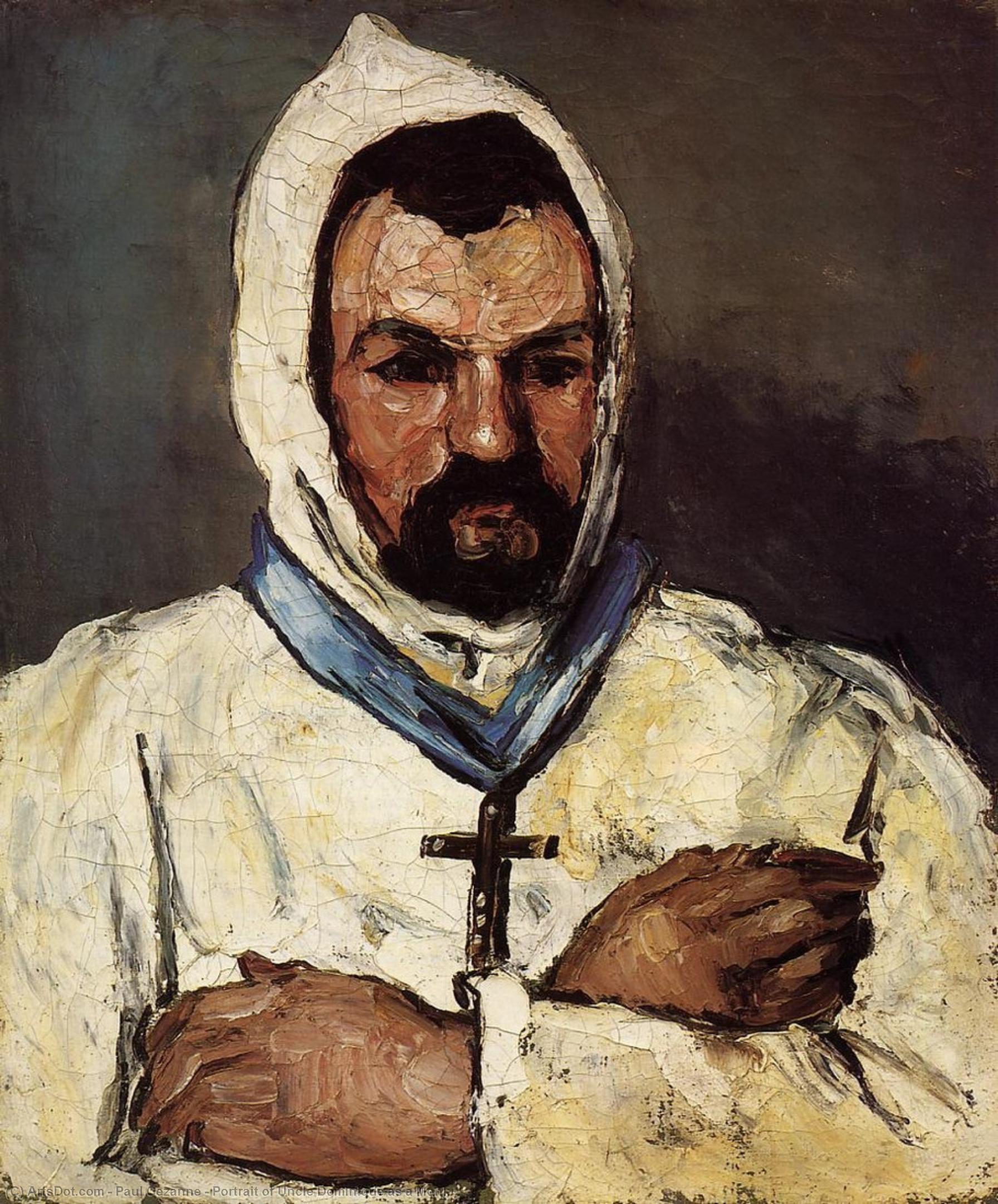 WikiOO.org – 美術百科全書 - 繪畫，作品 Paul Cezanne - 肖像 叔叔  多米尼克  作为  一个  僧
