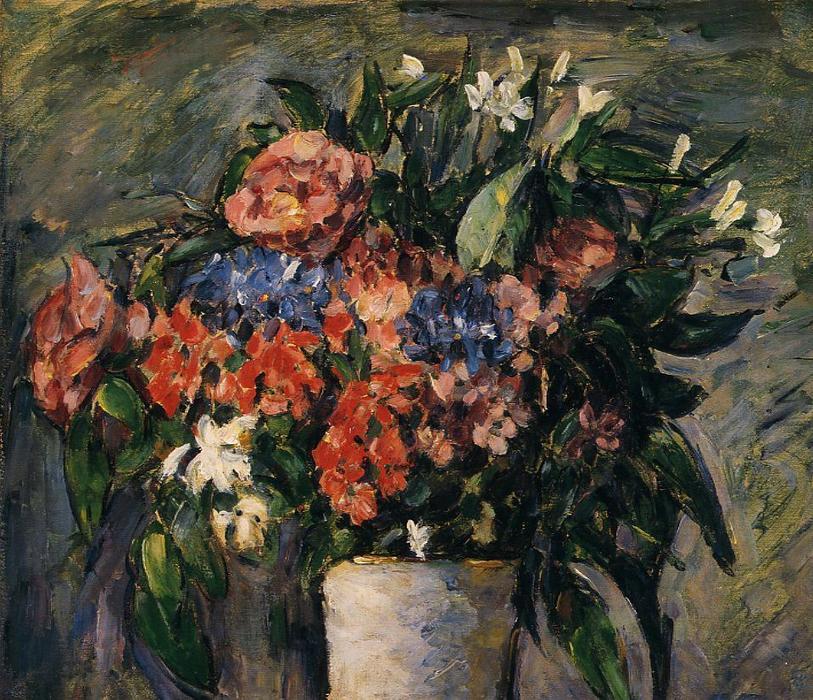 WikiOO.org - Enciclopédia das Belas Artes - Pintura, Arte por Paul Cezanne - Pot of Flowers