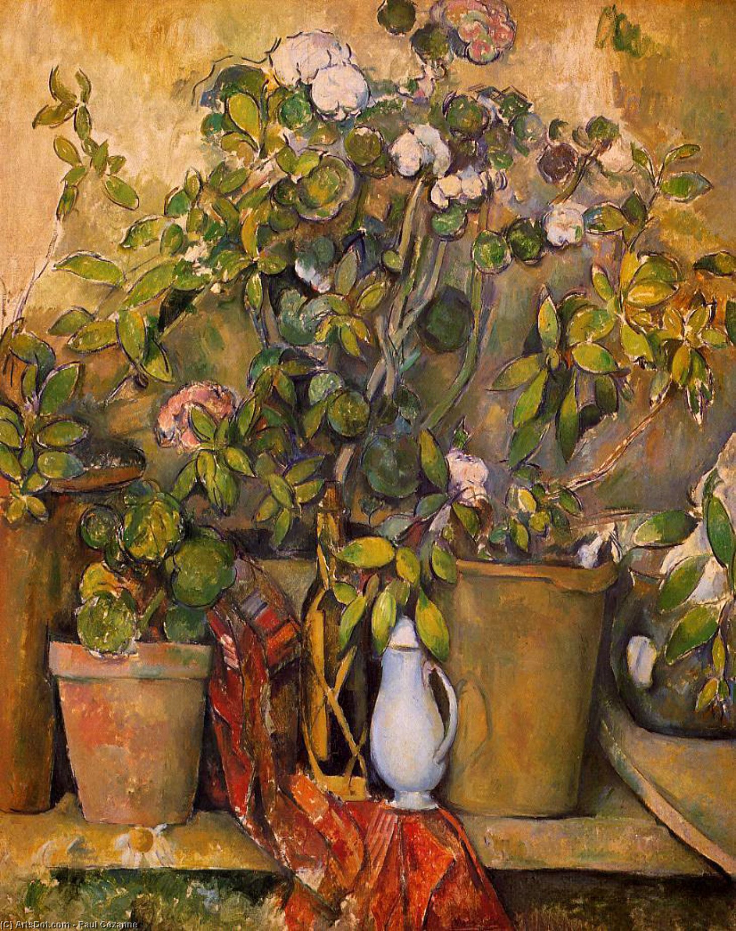 Wikioo.org - The Encyclopedia of Fine Arts - Painting, Artwork by Paul Cezanne - Potted Plants