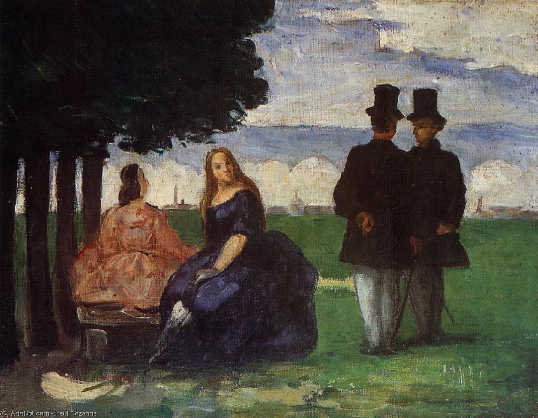 Wikoo.org - موسوعة الفنون الجميلة - اللوحة، العمل الفني Paul Cezanne - Promenade