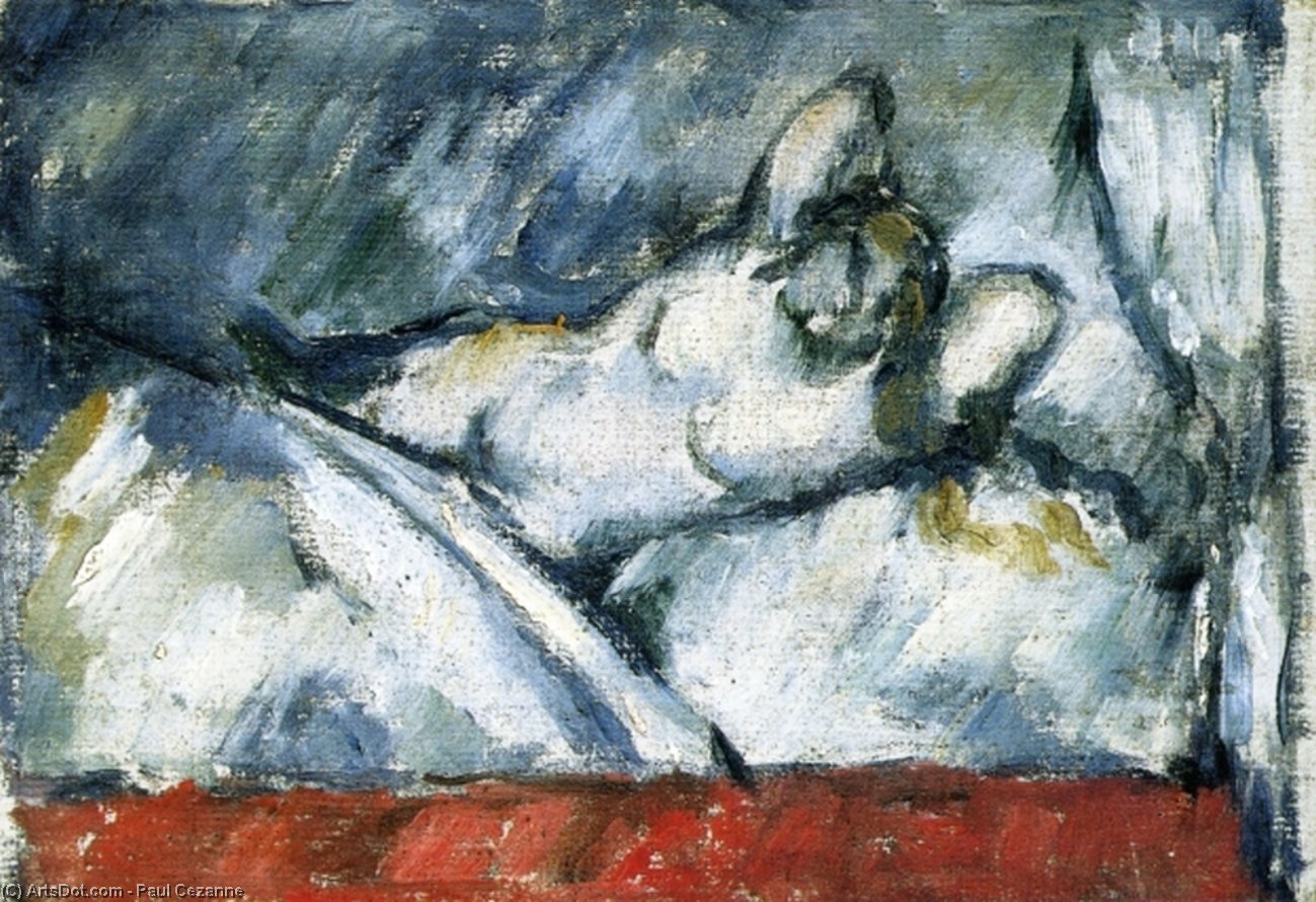Wikioo.org – L'Encyclopédie des Beaux Arts - Peinture, Oeuvre de Paul Cezanne - nu couché