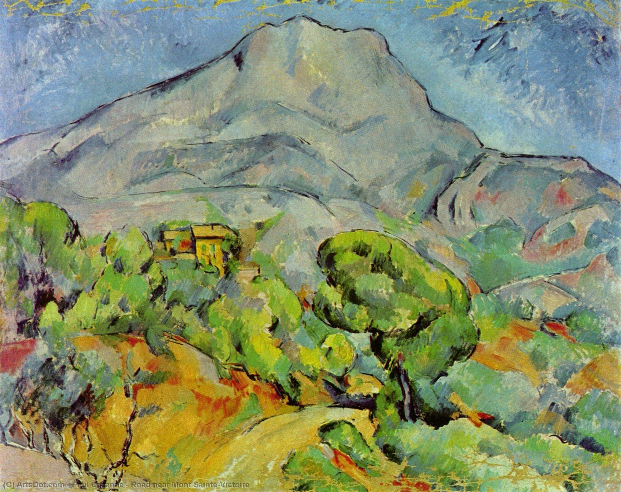Wikioo.org - The Encyclopedia of Fine Arts - Painting, Artwork by Paul Cezanne - Road near Mont Sainte-Victoire