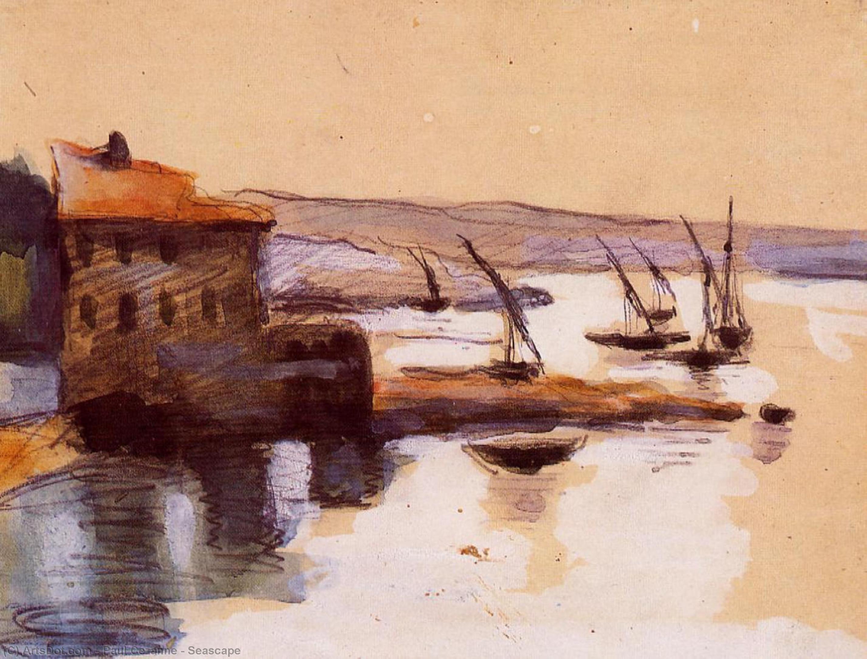 WikiOO.org - Encyclopedia of Fine Arts - Maalaus, taideteos Paul Cezanne - Seascape