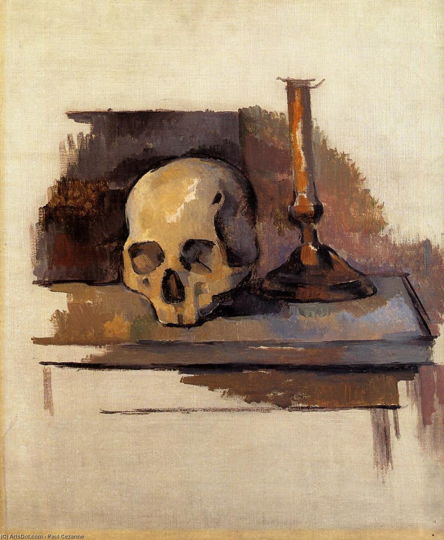 WikiOO.org - אנציקלופדיה לאמנויות יפות - ציור, יצירות אמנות Paul Cezanne - Skull