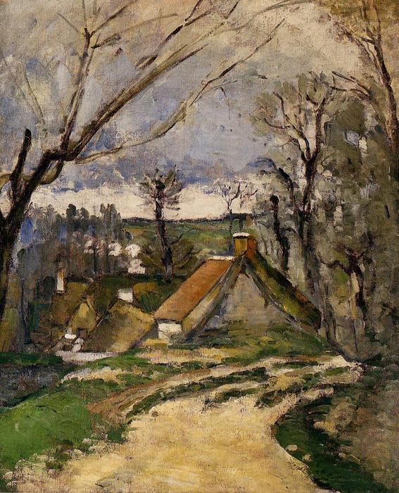 WikiOO.org - Encyclopedia of Fine Arts - Maľba, Artwork Paul Cezanne - The Cottages of Auvers