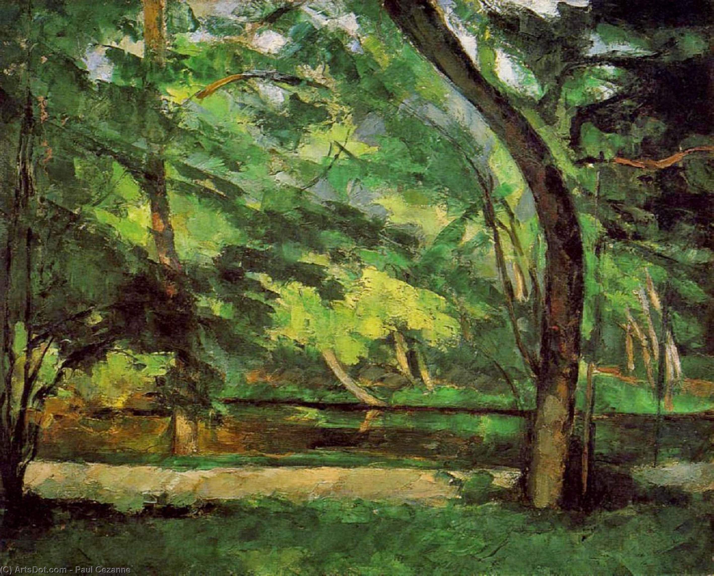 WikiOO.org - Encyclopedia of Fine Arts - Maleri, Artwork Paul Cezanne - The Etang des Soeurs at Osny