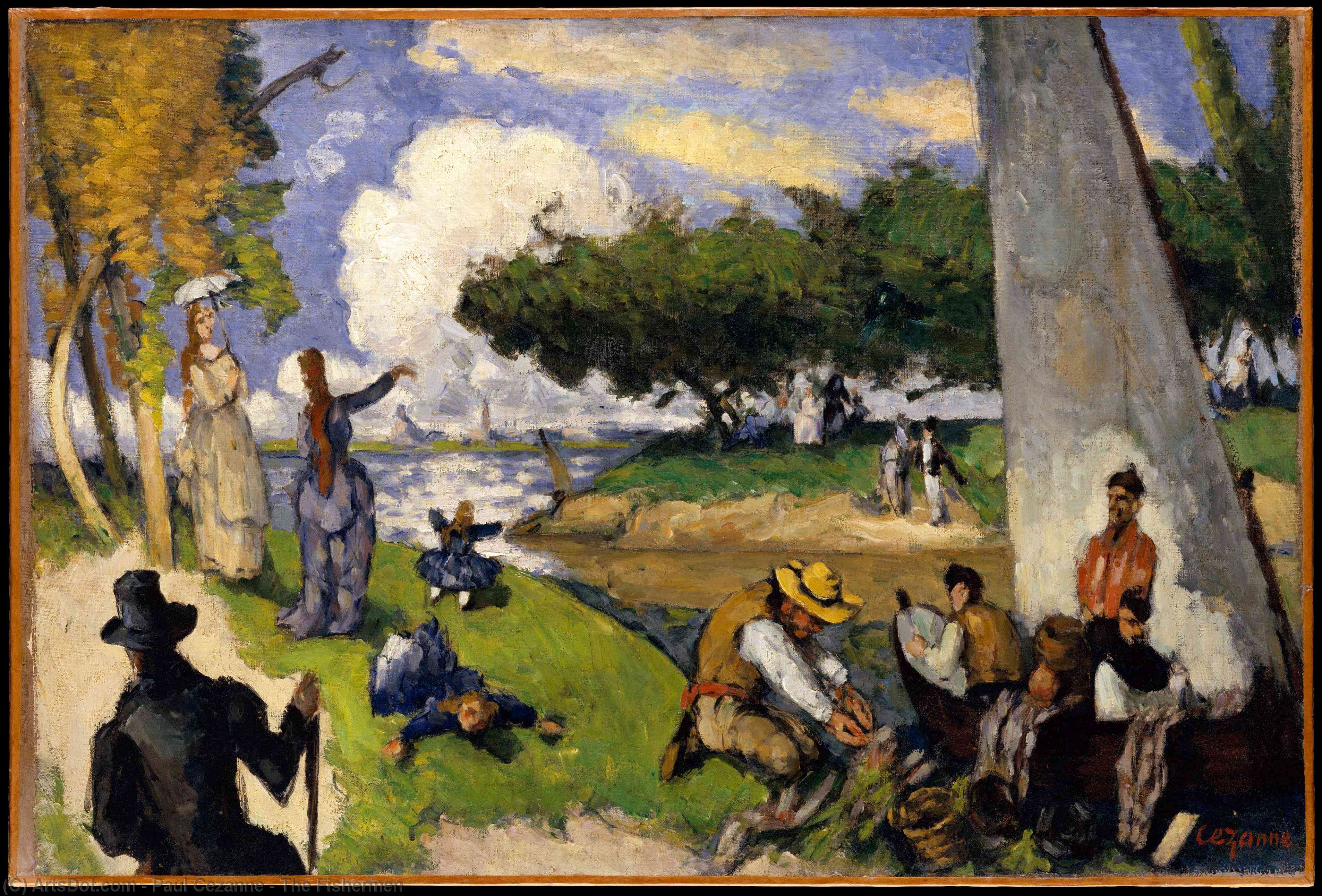 WikiOO.org - Güzel Sanatlar Ansiklopedisi - Resim, Resimler Paul Cezanne - The Fishermen