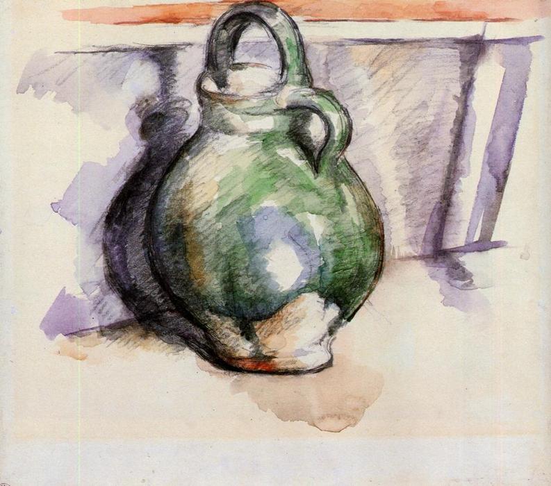 WikiOO.org - Enciclopédia das Belas Artes - Pintura, Arte por Paul Cezanne - The Green Pitcher