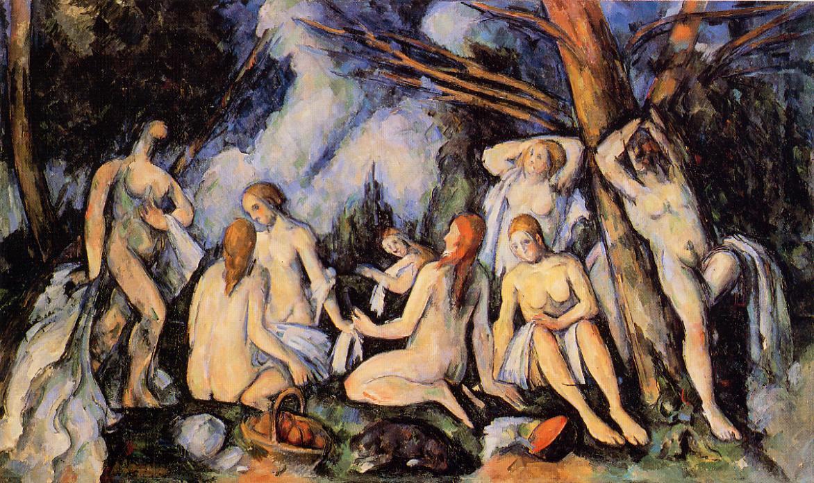WikiOO.org - Enciklopedija dailės - Tapyba, meno kuriniai Paul Cezanne - The Large Bathers