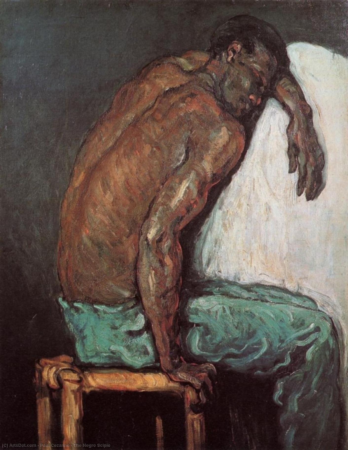 WikiOO.org – 美術百科全書 - 繪畫，作品 Paul Cezanne - 黑人西庇阿