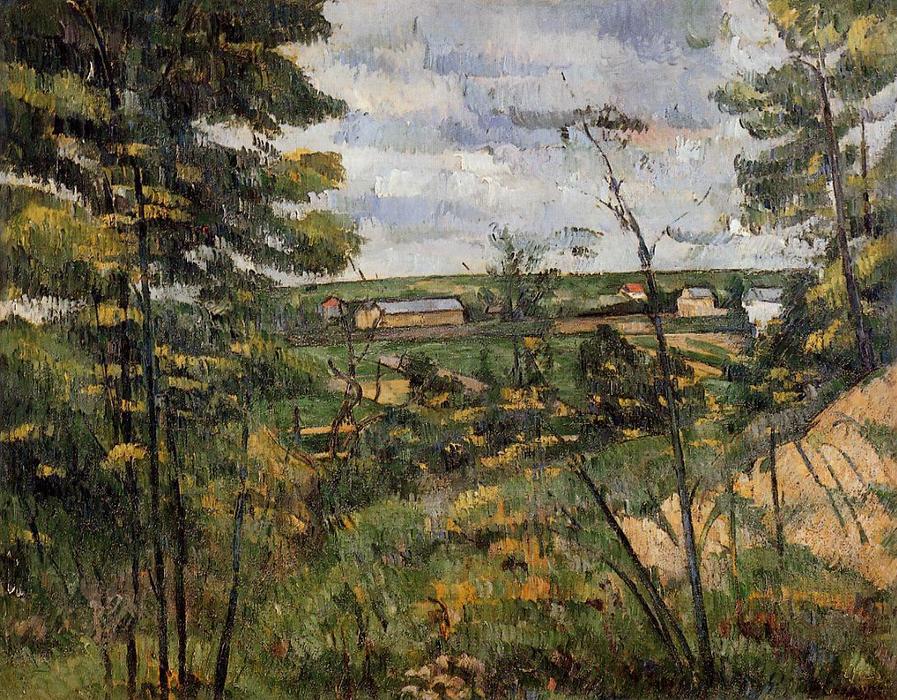 Wikoo.org - موسوعة الفنون الجميلة - اللوحة، العمل الفني Paul Cezanne - The Oise Valley 1