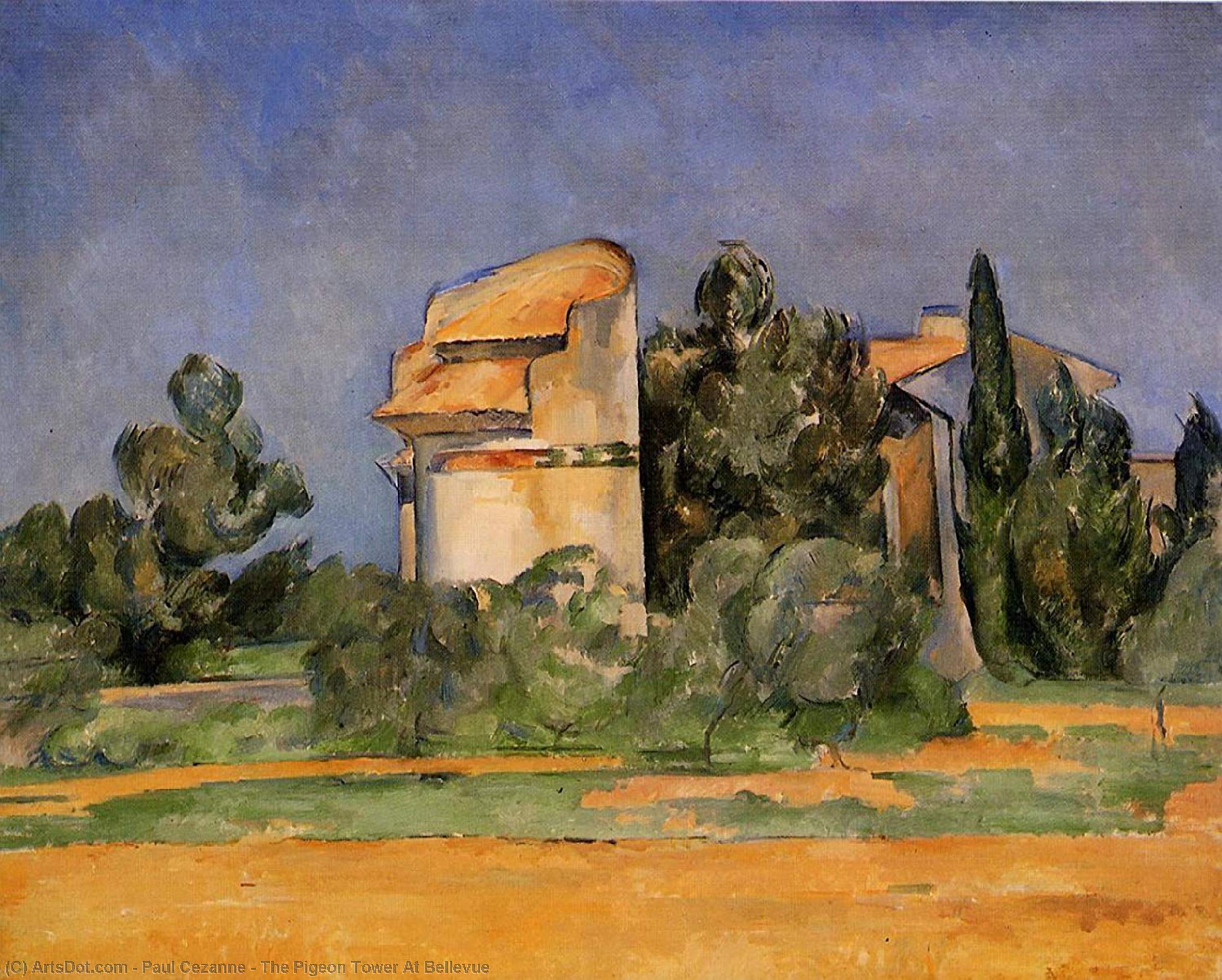 WikiOO.org - Encyclopedia of Fine Arts - Maleri, Artwork Paul Cezanne - The Pigeon Tower At Bellevue