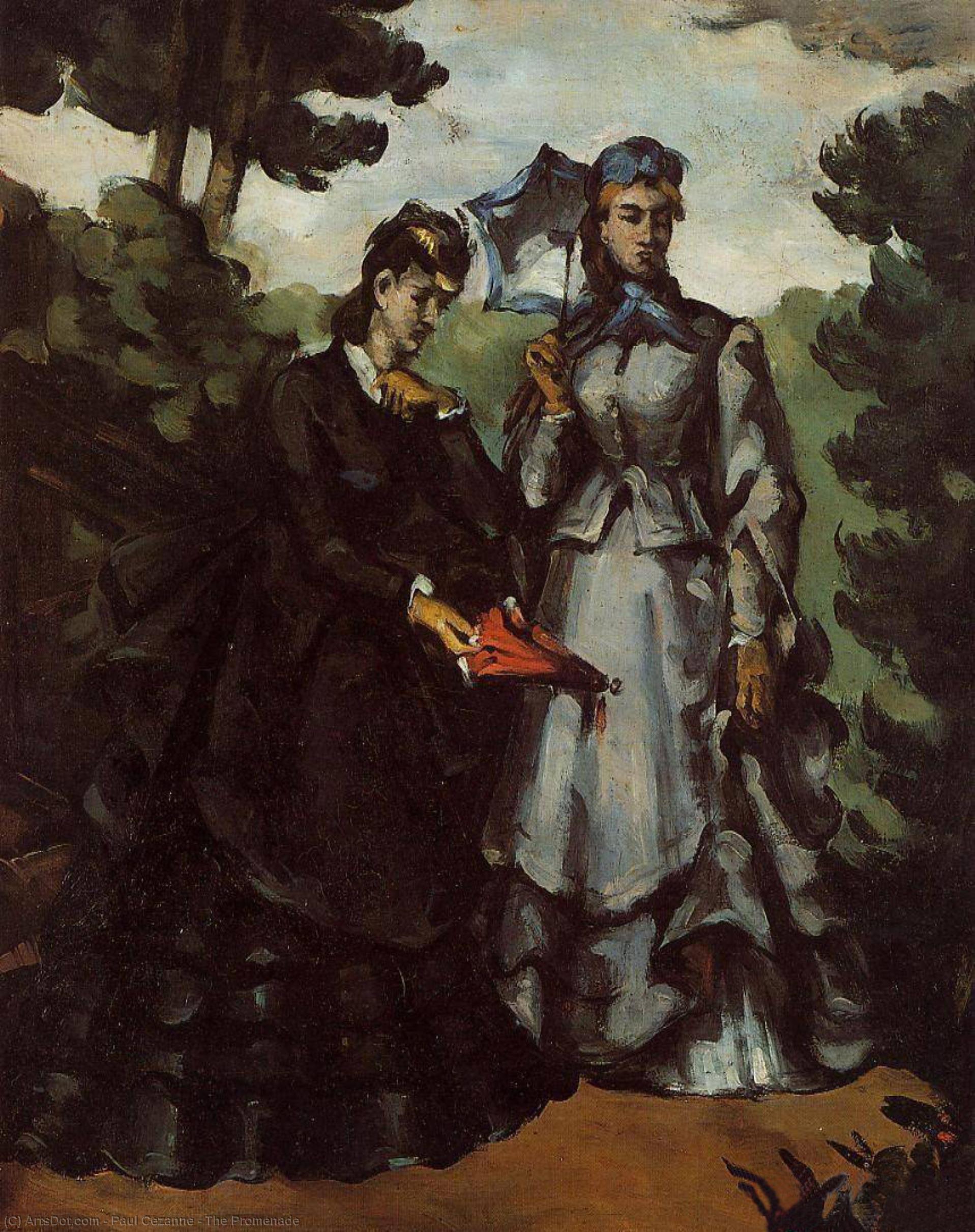Wikioo.org - The Encyclopedia of Fine Arts - Painting, Artwork by Paul Cezanne - The Promenade