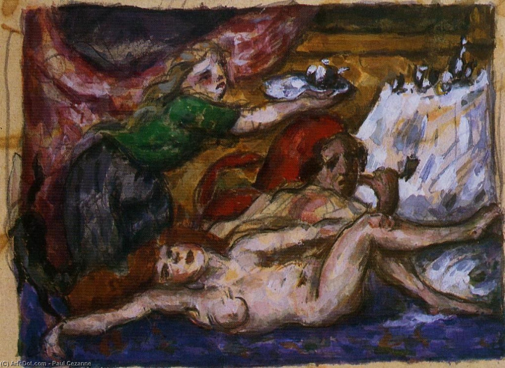 WikiOO.org - Encyclopedia of Fine Arts - Lukisan, Artwork Paul Cezanne - The Rum Punch