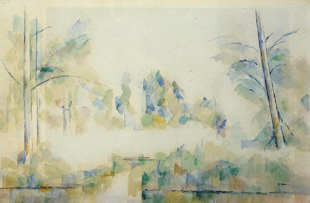 WikiOO.org - Encyclopedia of Fine Arts - Maľba, Artwork Paul Cezanne - Trees by the Water
