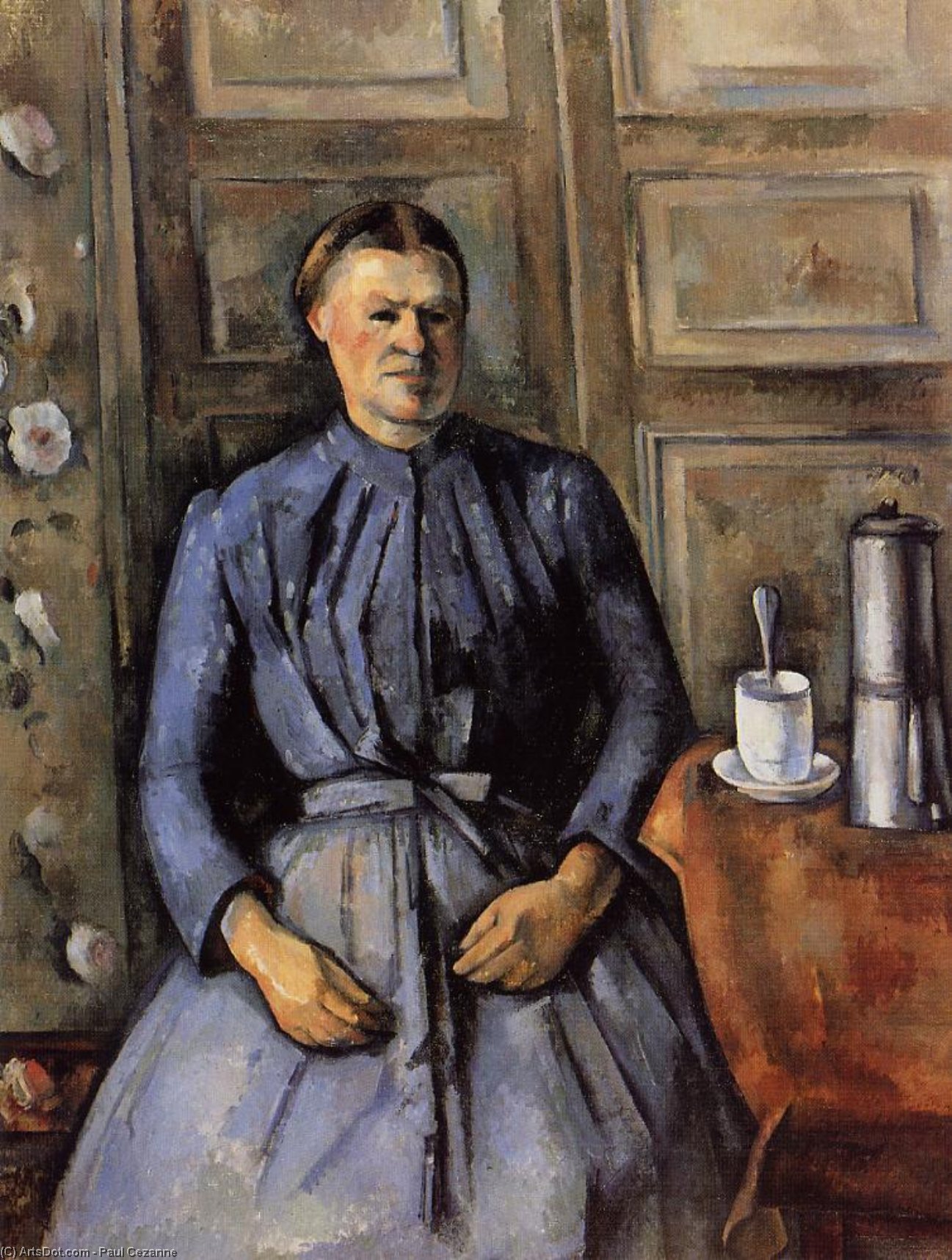 Wikioo.org - The Encyclopedia of Fine Arts - Painting, Artwork by Paul Cezanne - Woman with a Coffee Pot